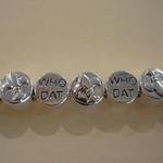 Biagi Who Dat Fleur de lis bead...